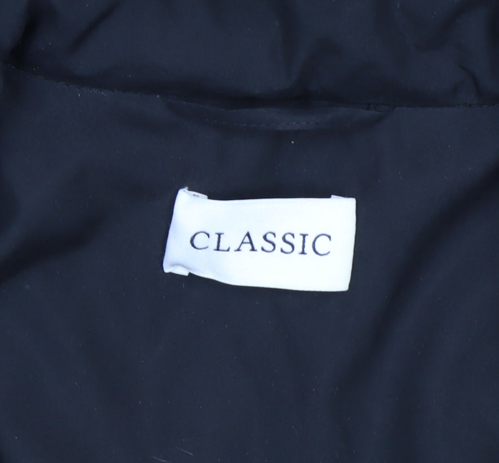 Marks and Spencer Women’s Black Fur Trim Hooded Parka Coat Size 8