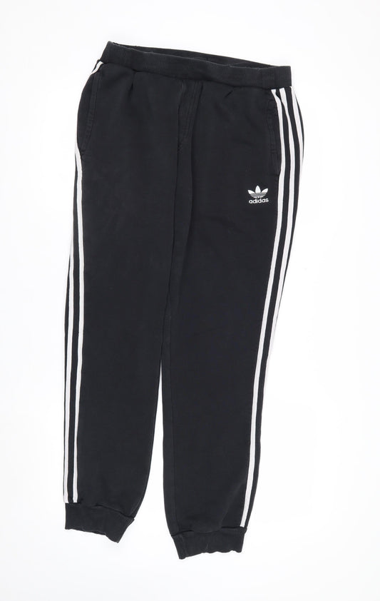 Adidas Men's Black Jogger Trousers M Casual Fleece Track Pants