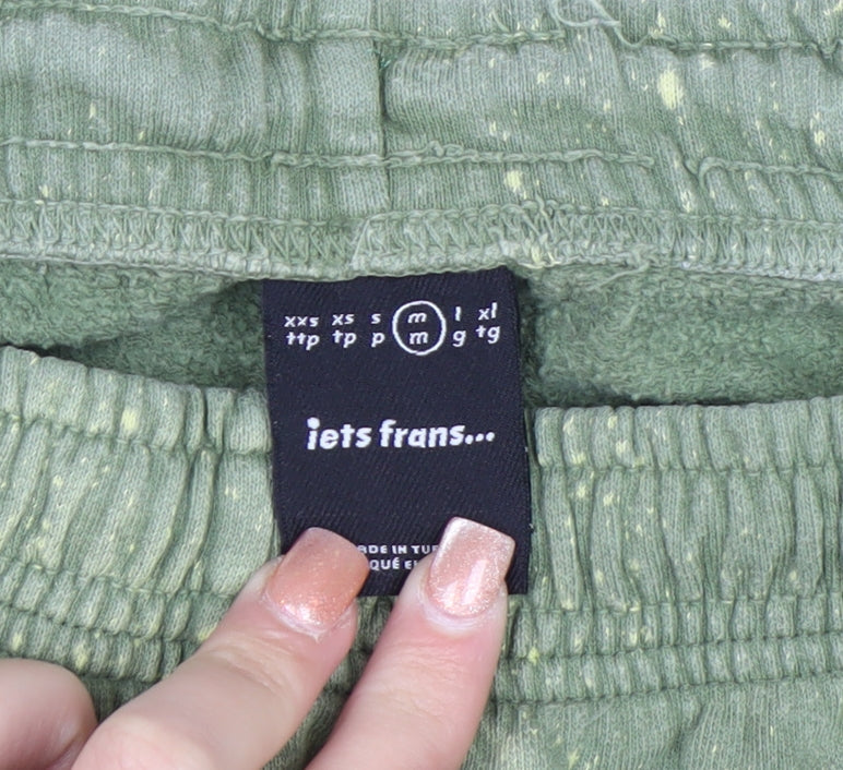 iets frans Men’s Green Jogger Sweatpants M Regular Fit Cotton Blend