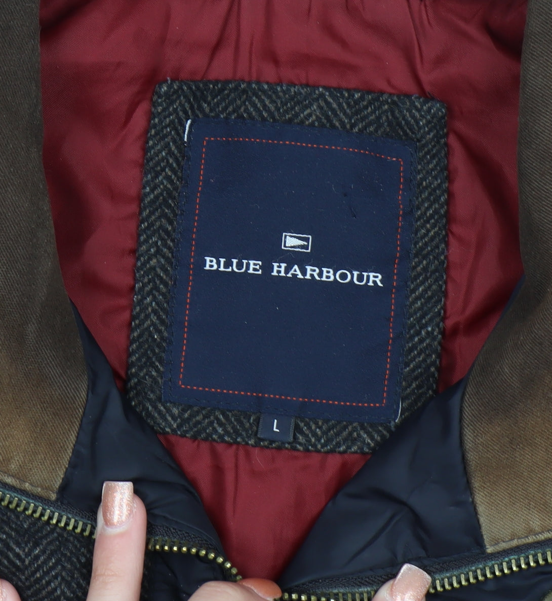 Marks and Spencer Blue Harbour Men's Blue Quilted Jacket L