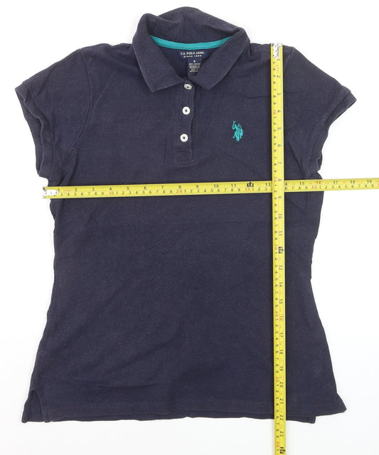 U.S. Polo Assn. Men's Navy Blue Small Cotton Short Sleeve Polo Shirt