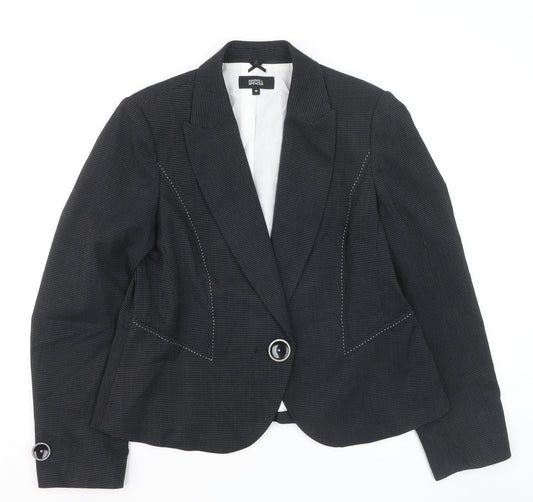 Marks and Spencer Women's Black Size 16 Single-Breasted Blazer