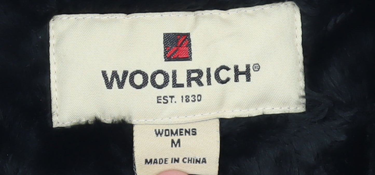 Woolrich Womens Beige Fleece Bodywarmer Waistcoat M Outdoor Patterned