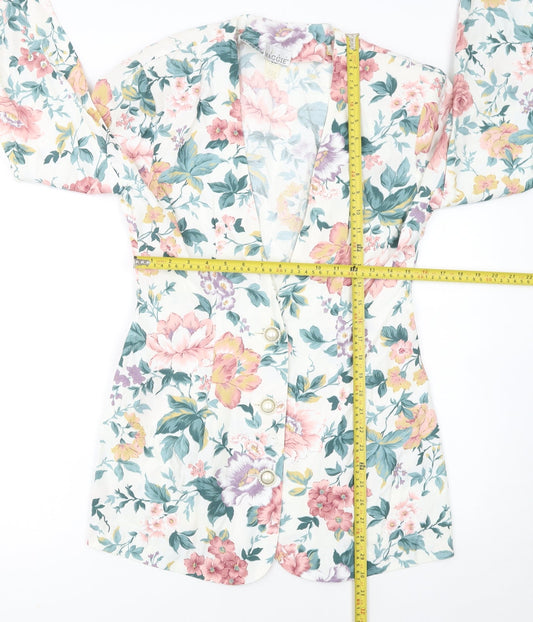 Maggie Girls Multicoloured Floral Blazer 9-10 Years Cotton Spring Jacket