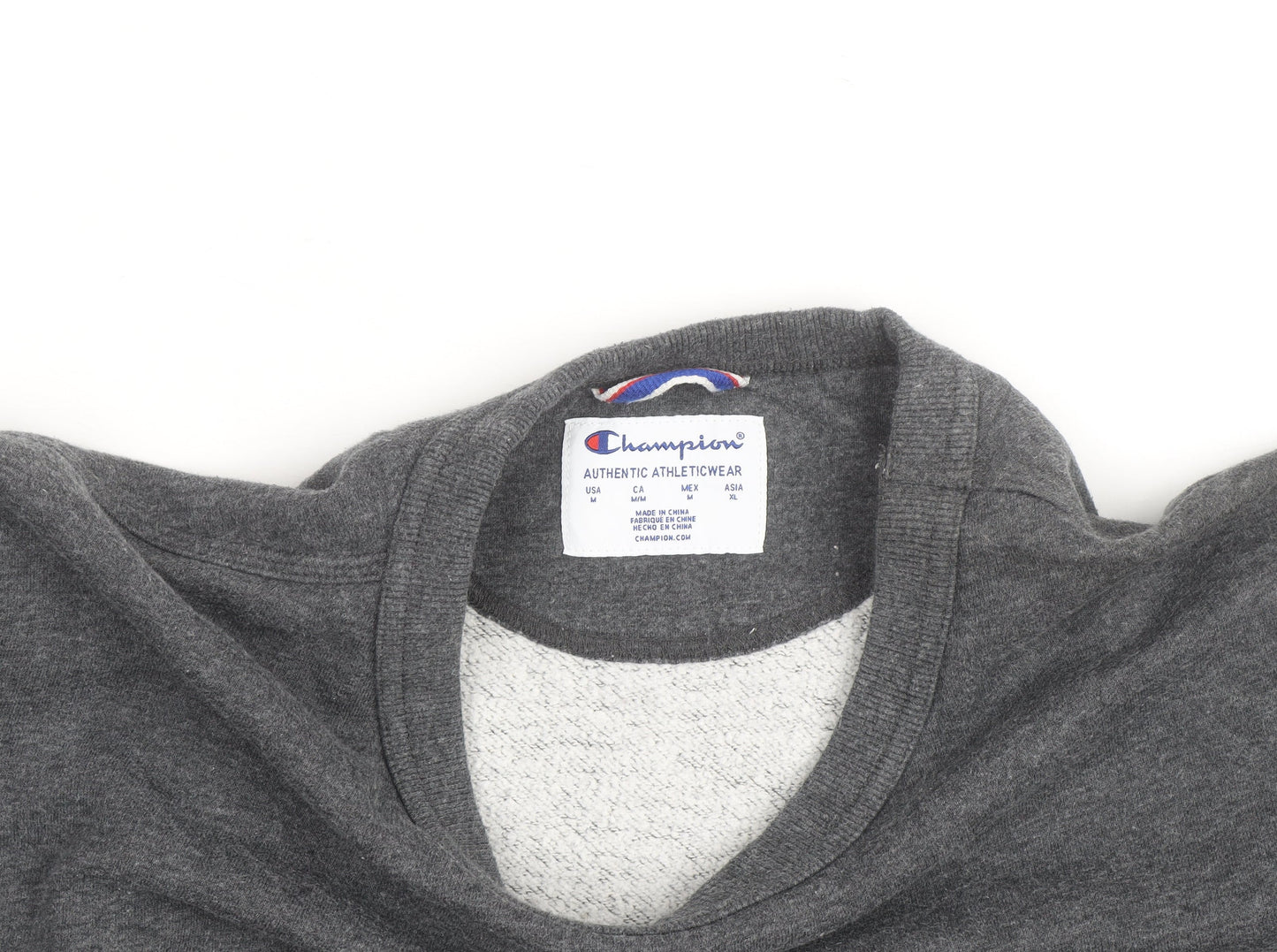 Champion Men's Grey M Pullover Sweatshirt Fleece Crew Neck