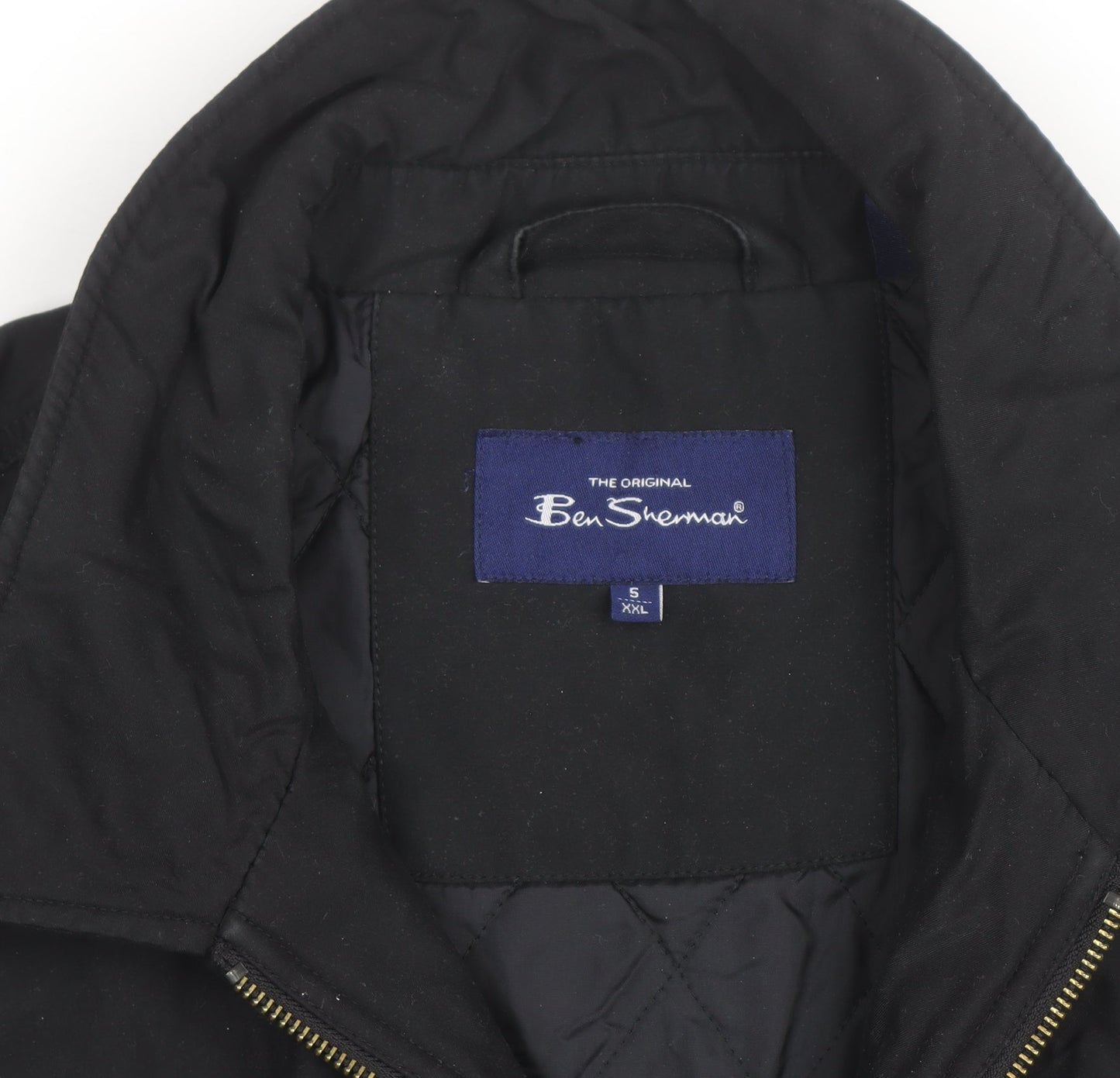 Ben Sherman Men's Black XXL Quilted Full Zip Jacket
