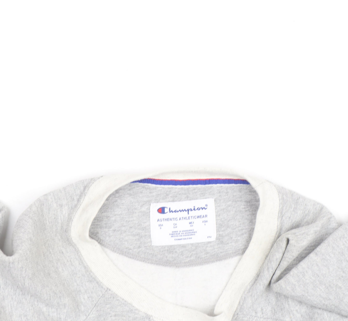 Champion Men's Grey Crew Neck Pullover Sweatshirt M