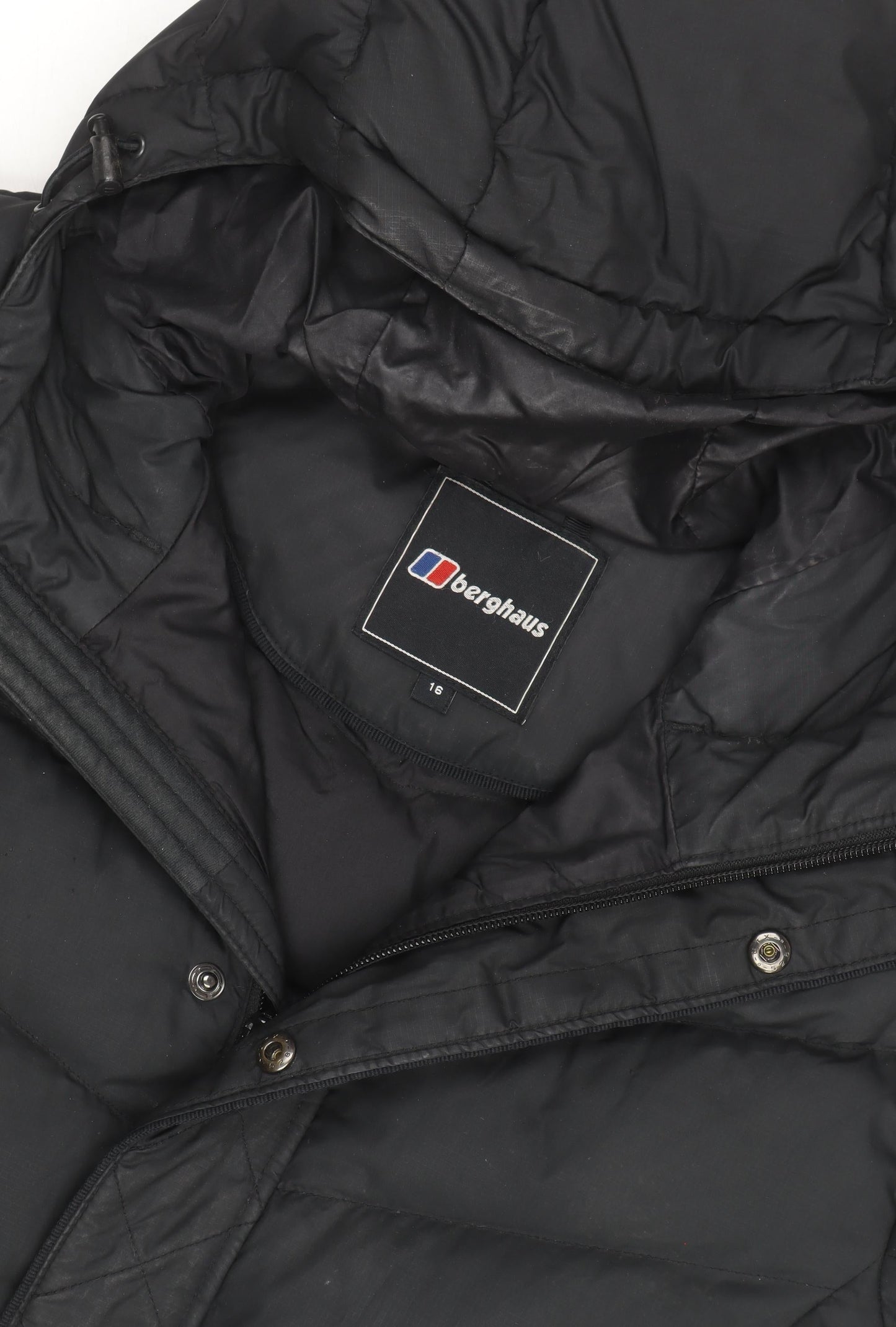 Berghaus Women's Black Size 16 Quilted Down Hooded Puffer Jacket