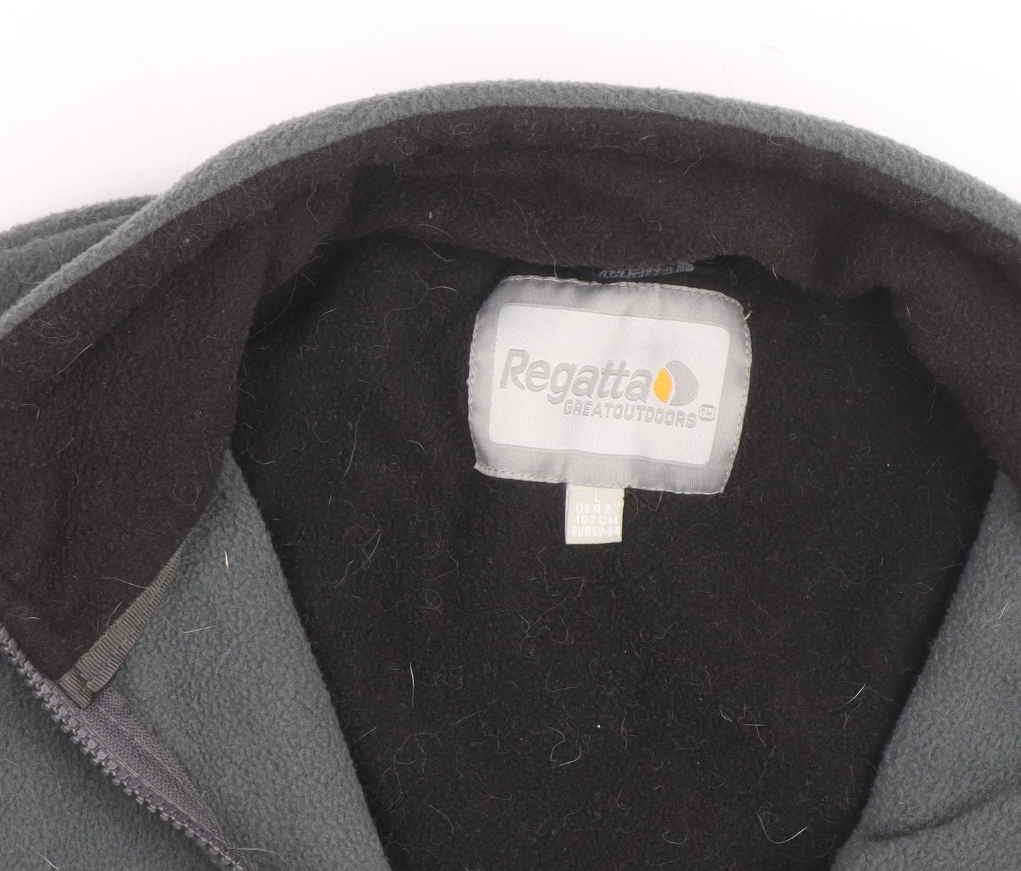 Regatta Men's Grey Fleece Jacket L Full Zip Outdoor Hiking Warm