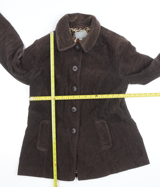 Marks and Spencer Per Una Women Brown Corduroy Jacket Size 14