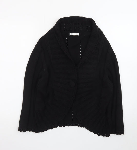 Precis Petite Women's Black Cotton Blend Cardigan L