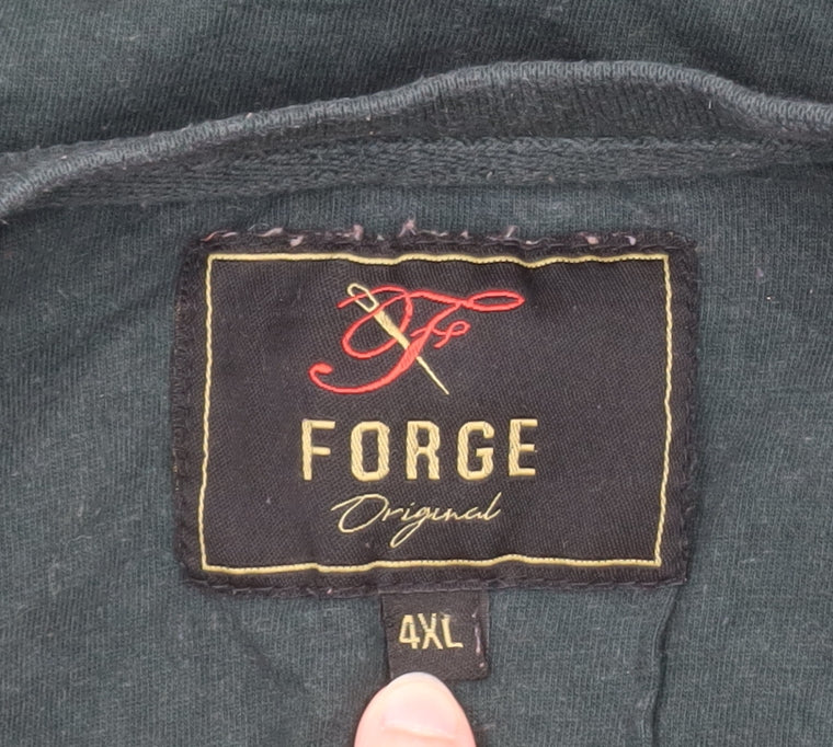 Forge Original Men's Black 4XL Crew Neck Cotton T-Shirt