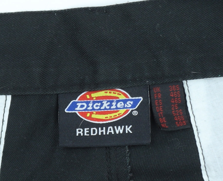 Dickies Men's Black 36 in Redhawk Cargo Work Trousers