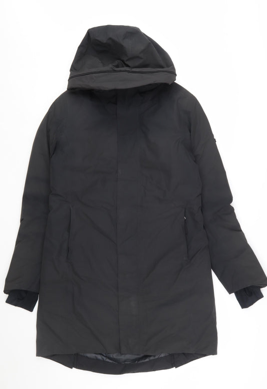 TOG24 Womens Black Long Puffer Coat Size 10 Hooded Winter Jacket