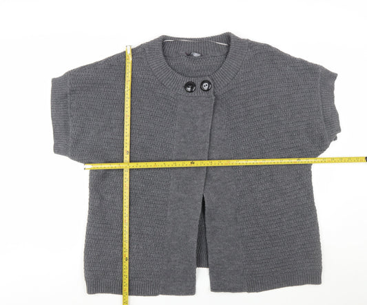 Evans Women’s Grey Short Sleeve Knit Cardigan Size 22
