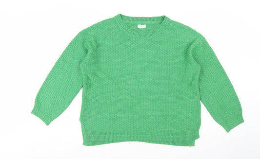 FatFace Women Green Crew Neck Knit Jumper Size 14