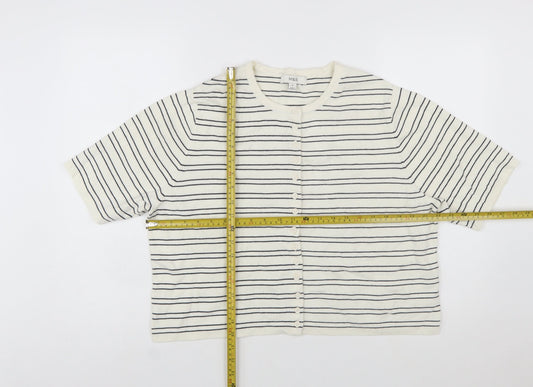 Marks and Spencer Women’s Ivory Striped Knit Cardigan XL