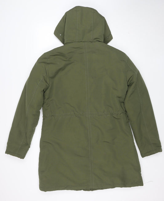 Dorothy Perkins Women Green Size 12 Hooded Parka Coat