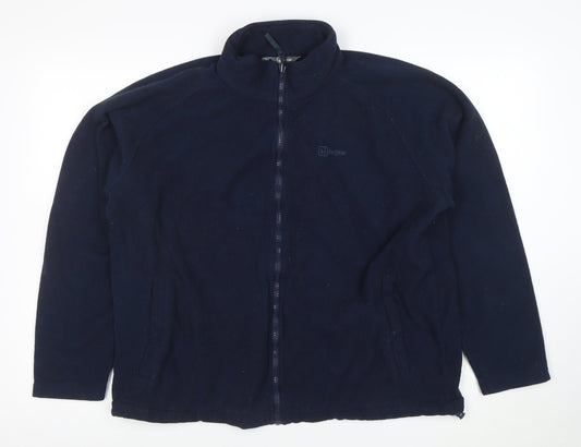 Hi Gear Womens Blue Fleece Full Zip Jacket Size L Outdoor Warm Layer