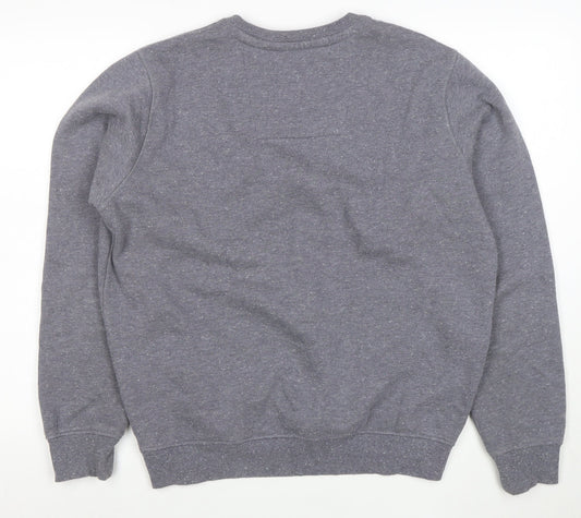 Crew Clothing Company Men's Grey Small Cotton Blend Crew Neck Sweatshirt