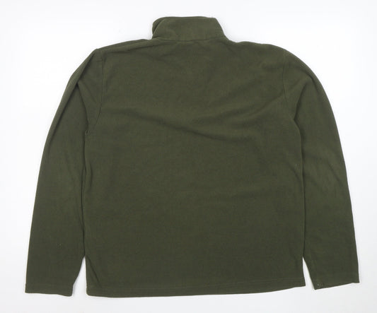 Regatta Mens Green Fleece 1/2 Zip Pullover Sweatshirt Size M