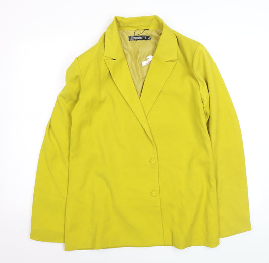 Missguided Women's Yellow Regular Fit Double-Breasted Blazer UK 8