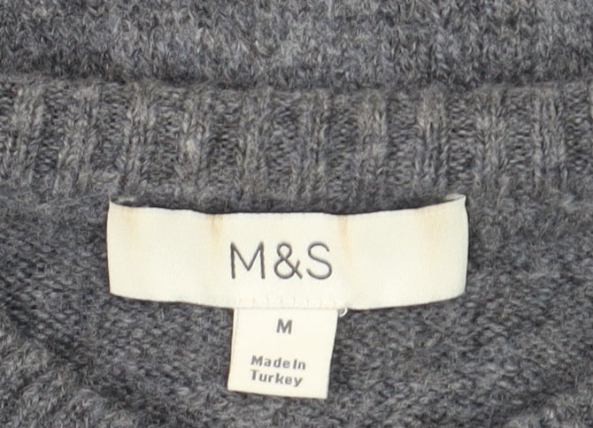 Marks and Spencer Women’s Grey Button Cardigan Knit Jumper Size M