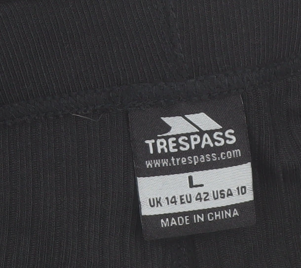 Trespass Womens Black Size 14 Thermal Leggings 100% Polyester