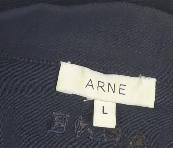 ARNE Men’s Blue Lightweight Zip Jacket L Regular Fit