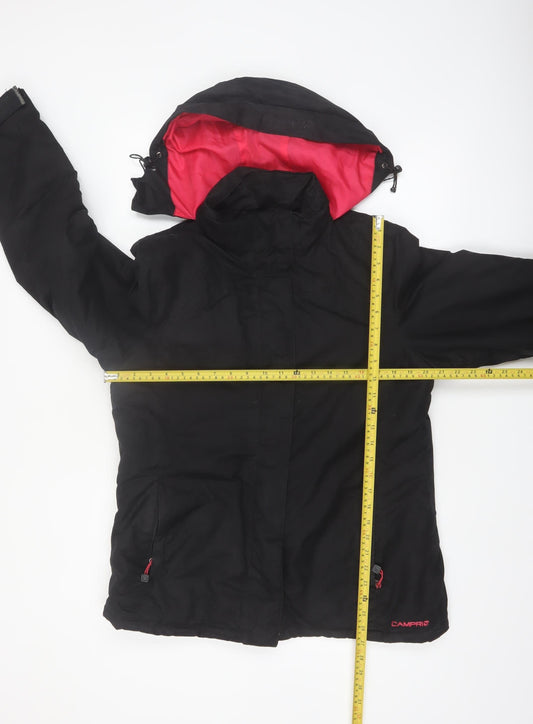 Campri Womens Black Hooded Puffer Jacket Size 14 Winter Outdoor Coat