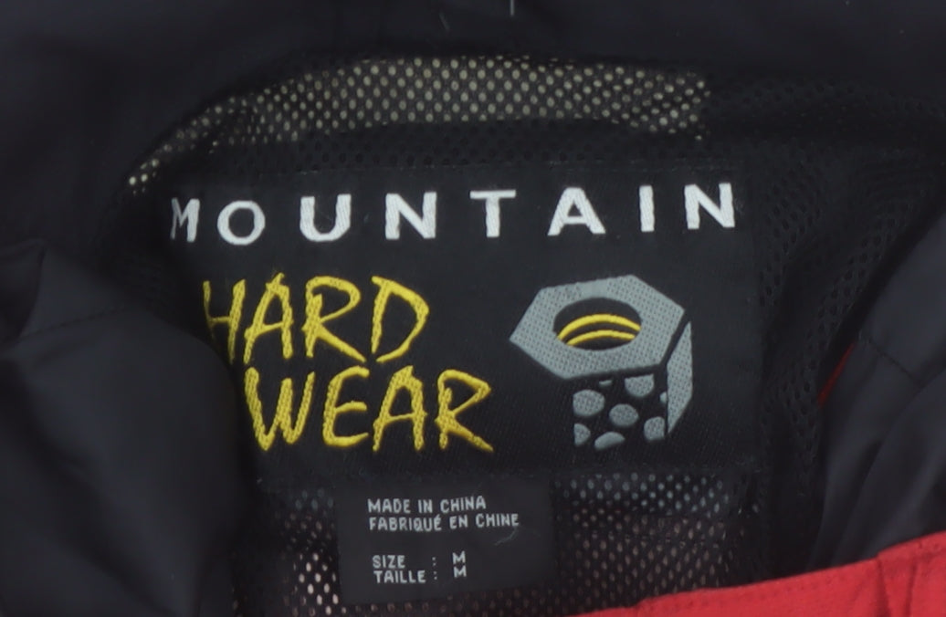 Mountain Hardwear Men’s Red Black Hooded Parka Jacket Size M