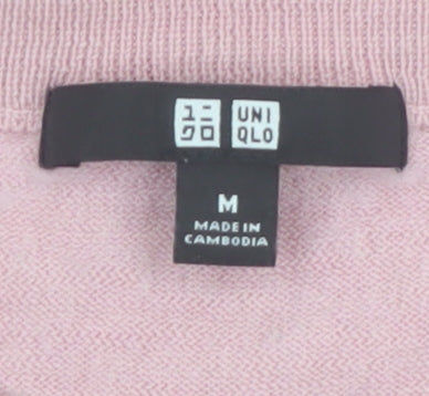 UNIQLO Women's Pink Wool Crew Neck Pullover Jumper M