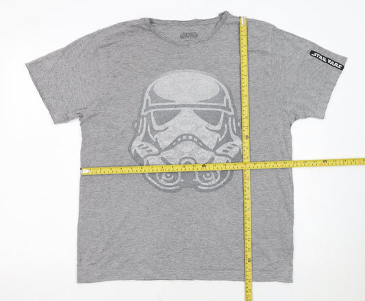 Primark Men's Grey Star Wars Stormtrooper Graphic T-Shirt Size M