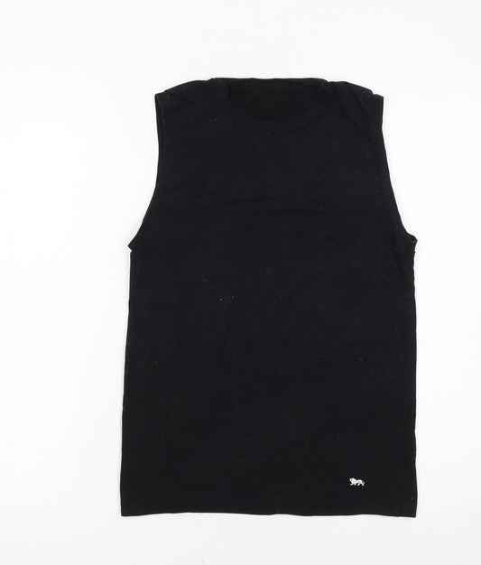 Lonsdale Women's Black Cotton Sleeveless Tank Top Size S