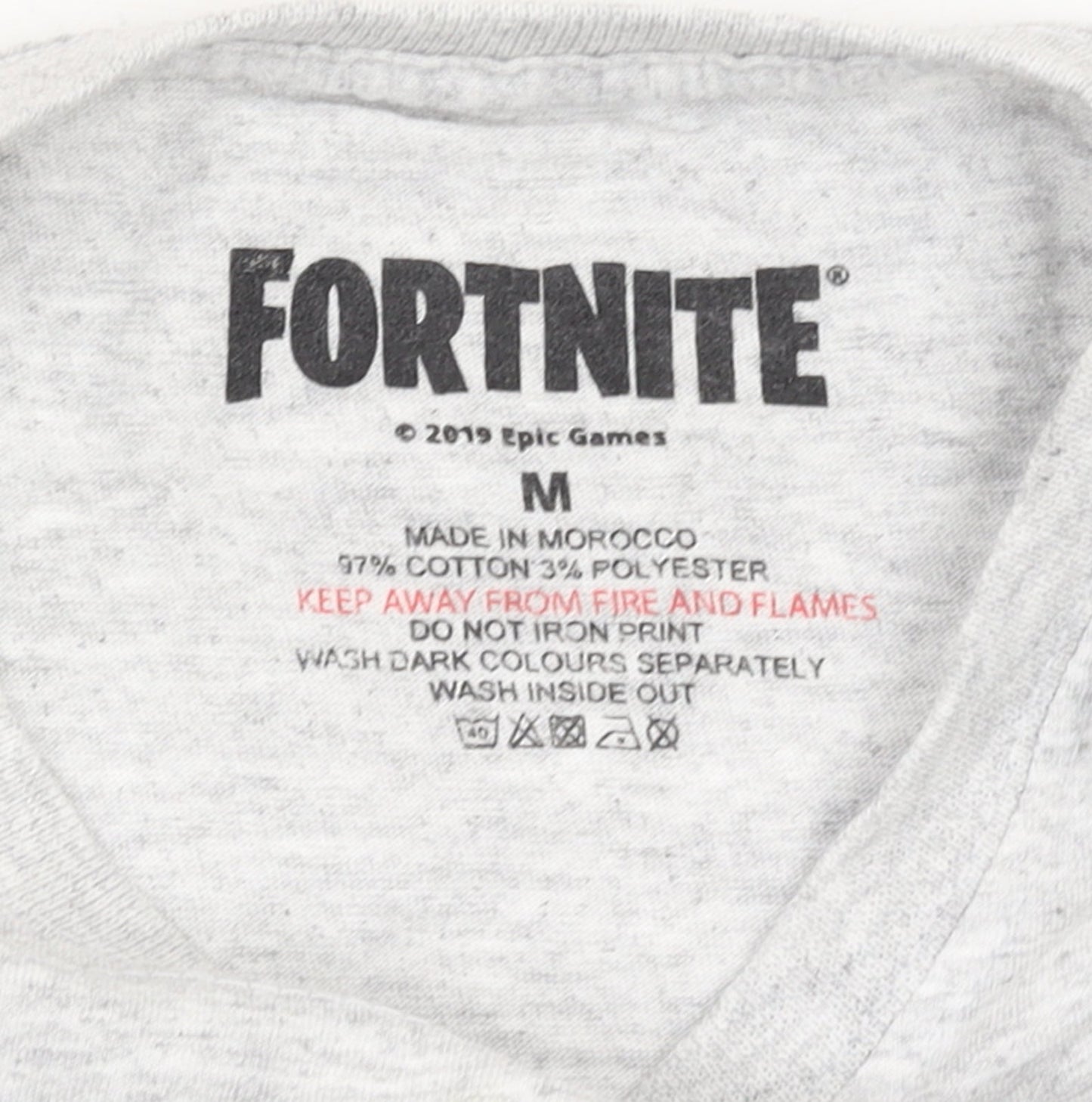 Fortnite Men’s Grey Graphic Llama Short Sleeve T-Shirt Size M