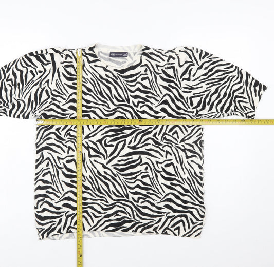 Marks and Spencer Women’s Multicoloured Zebra Knit Jumper Size 16