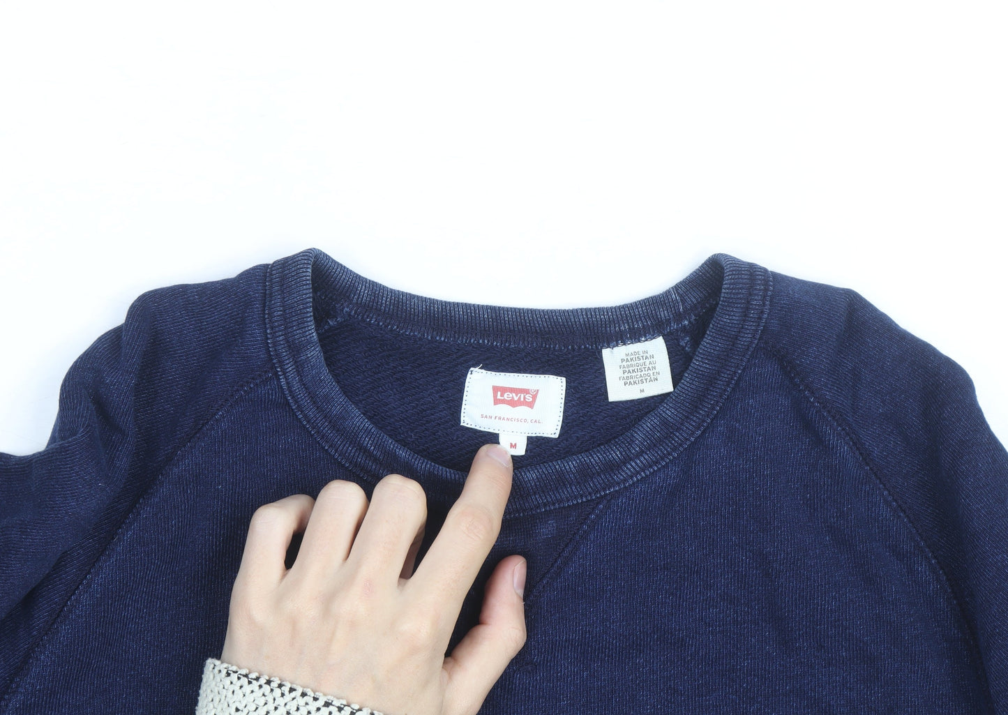 Levi's Men's Blue Cotton Crew Neck Pullover Sweatshirt Size M