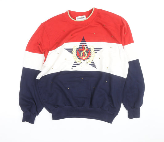 Additional front view of Alfred Dunner unisex multicoloured nautical graphic pullover sweatshirt m