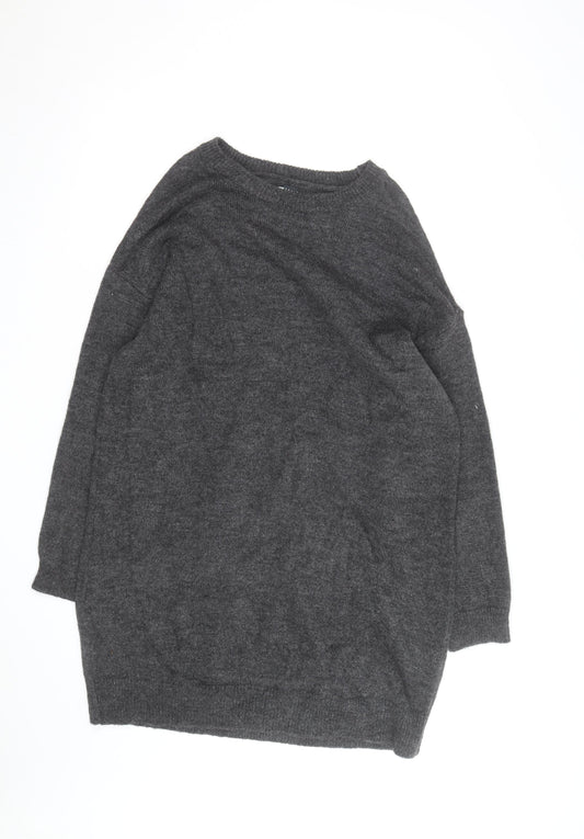 ASOS Women’s Grey Wool Blend Crew Neck Long Sleeve Jumper Size S