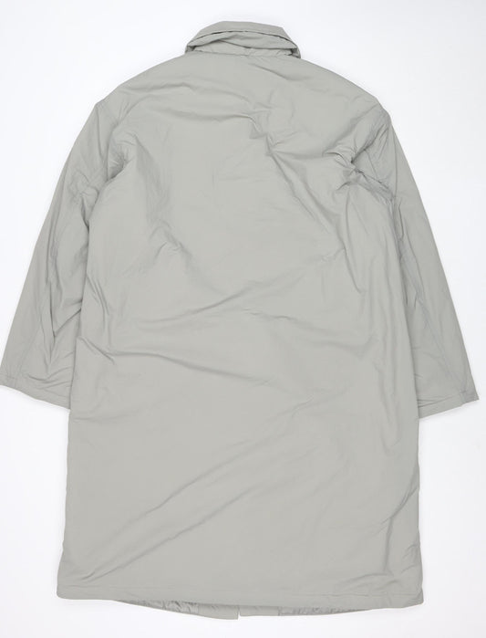 Uniqlo Men's Grey Stand-Up Collar Water Resistant Coat Size S