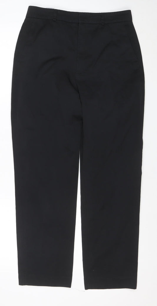 ZARA Men's Black Regular Fit Chino Trousers Size M