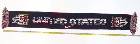 SportsScarf Men Red Blue Acrylic Football US Theme Knit Scarf