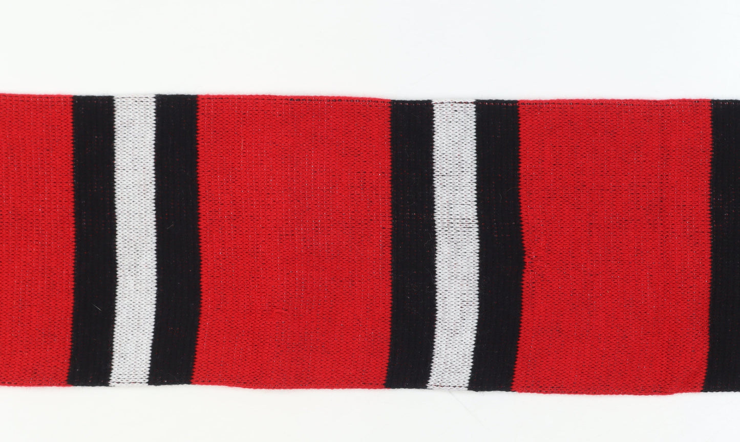Manchester United Men Red Black Knit Scarf with Fringe - Football Fan Accessory