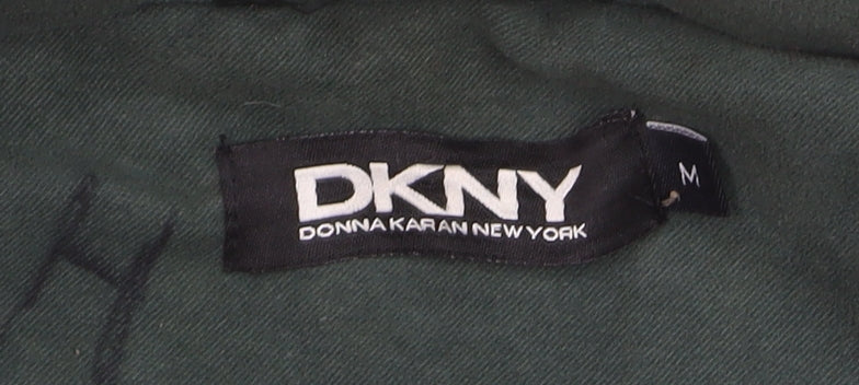 DKNY Men's Green Medium Thermo Regulated Motorcycle Jacket