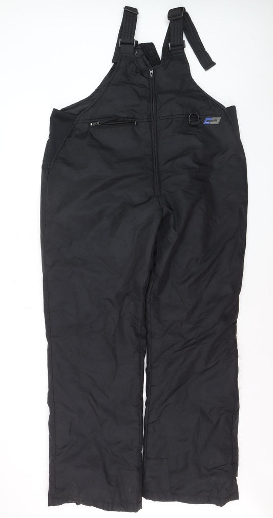Ski Gear Men's Black L Waterproof Insulated Snow Pants
