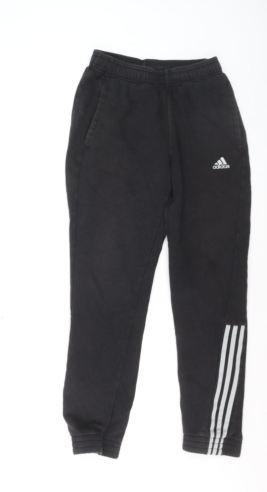 Adidas Men's Black Jogger Activewear Trousers L Side Stripe