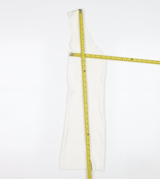 Miss Toxic Women's White One Shoulder Knit Top Size 6
