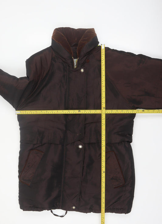 Current Seen Women's Brown Parka Jacket Size M Cotton Blend Lined