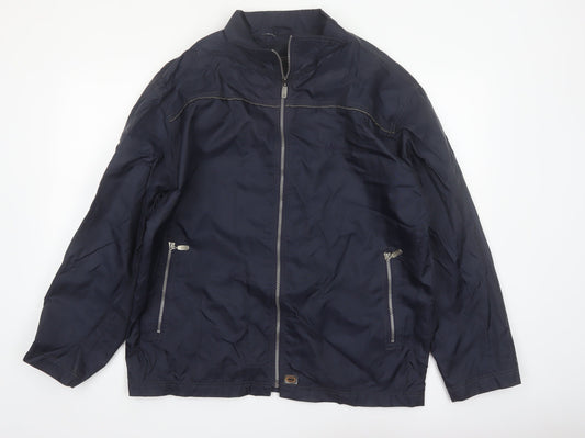 Urban North End Men's Blue Nylon Full Zip Lightweight Jacket Medium