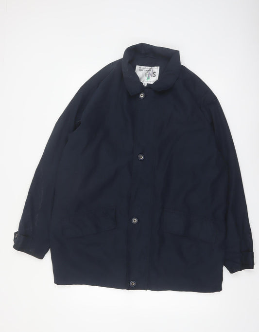 Additional front view of Teens Blue Polyester Casual Basic Jacket Lined, size L